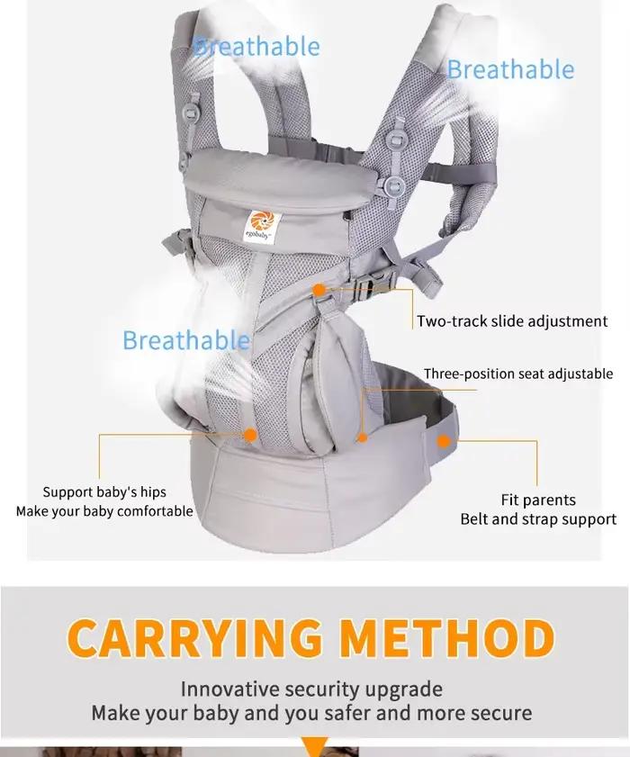 Egobaby-Sac à dos ergonomique respirant en coton Omni Baby Electrolux