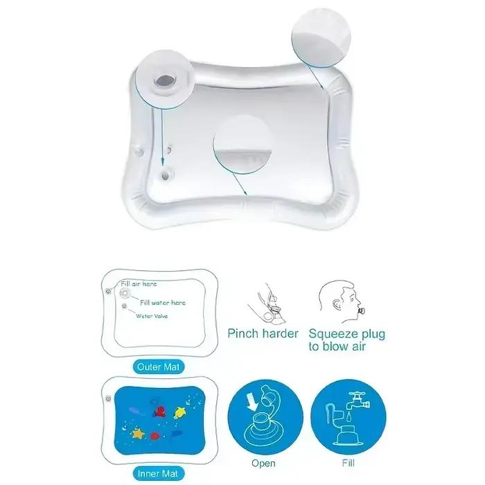 Coussin d'Eau Gonflable en Polymères de Jeu pour Bébé Grande Taille Éducation Précoce Jouet Multicolore Apprendre Jouer Explorer Occasions Spéciales