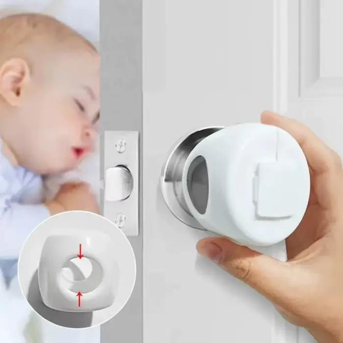 Serrure de porte de sécurité pour bébé avec couvercle de protection