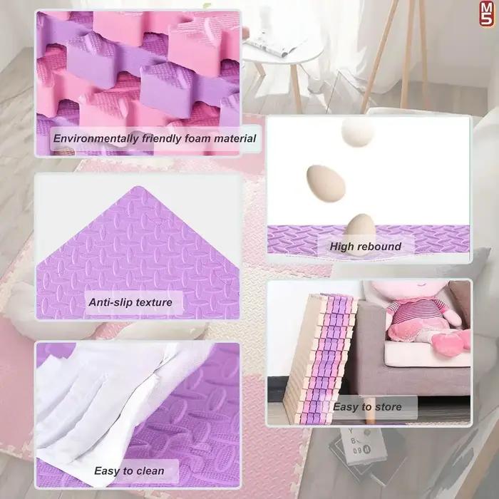 Tapis de jeu antidérapant pour bébé rampant