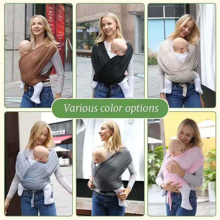 Écharpe en coton respirant pour nouveau-né, porte-hanches ergonomique, libre mains, transport avant pour bébés 0-2 ans occasions quotidiennes sorties familiales