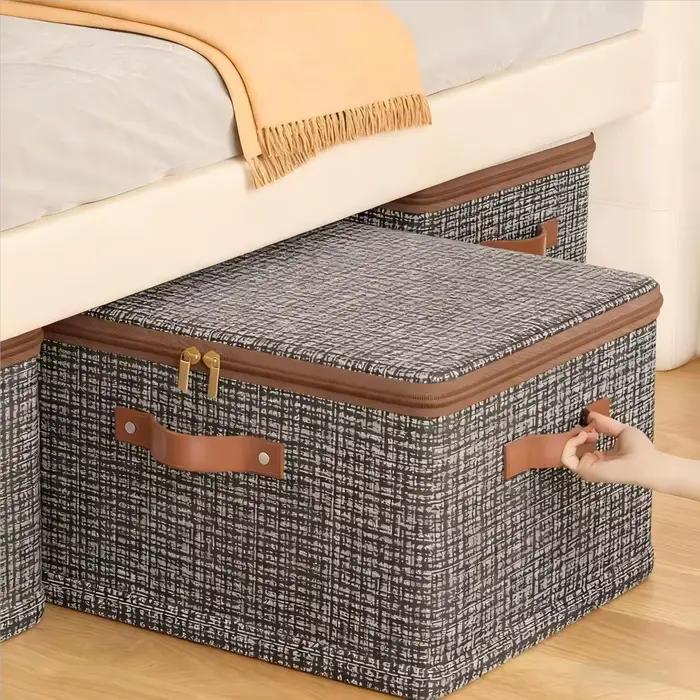 Boîtes de rangement en tissu empilables