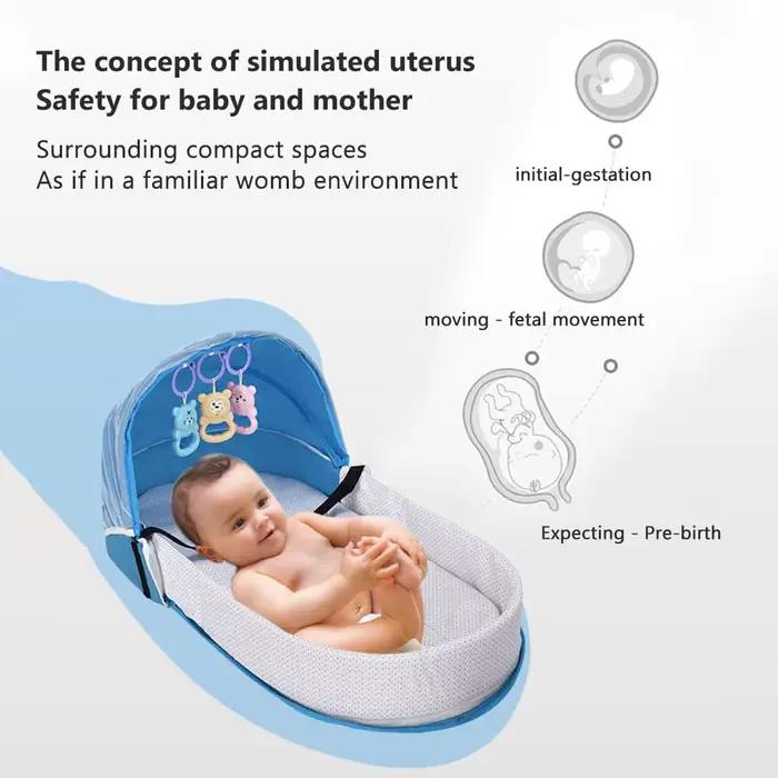 Lit de voyage pour bébé avec filet