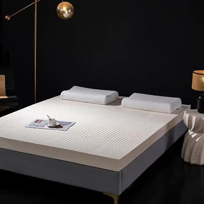 Matelas en latex naturel de taille personnalisable pour quatre saisons, fibre de bambou, fait à la main, blanc, bleu royal, bleu marine, pour tous types de lit, cadeau durable