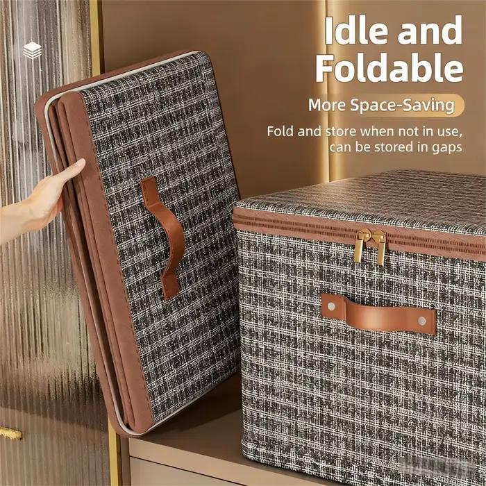 Boîtes de rangement en tissu empilables