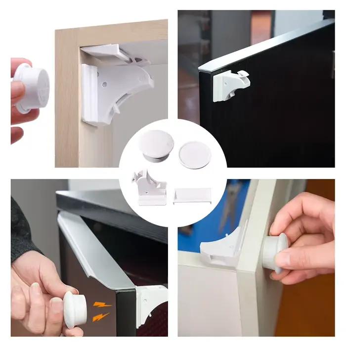 Pour armoire à tiroirs serrures magnétiques à l'épreuve des bébés loquets de sécurité pour enfants Protection