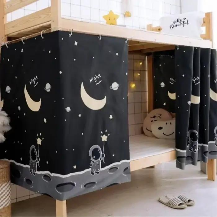 Dormitorio auvent lit rideau superposé simple