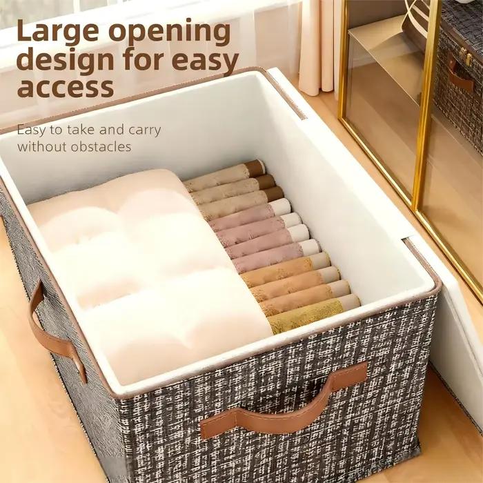 Boîtes de rangement en tissu empilables