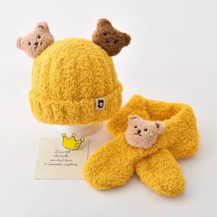 1 ensemble de chapeaux et écharpes pour bébés