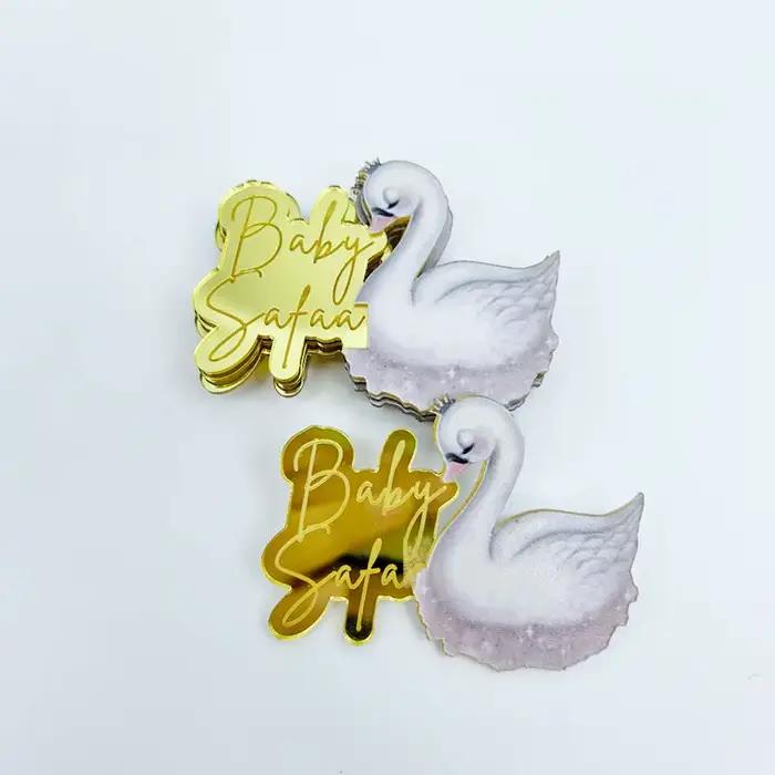 Cygne personnalisé avec nom de bébé