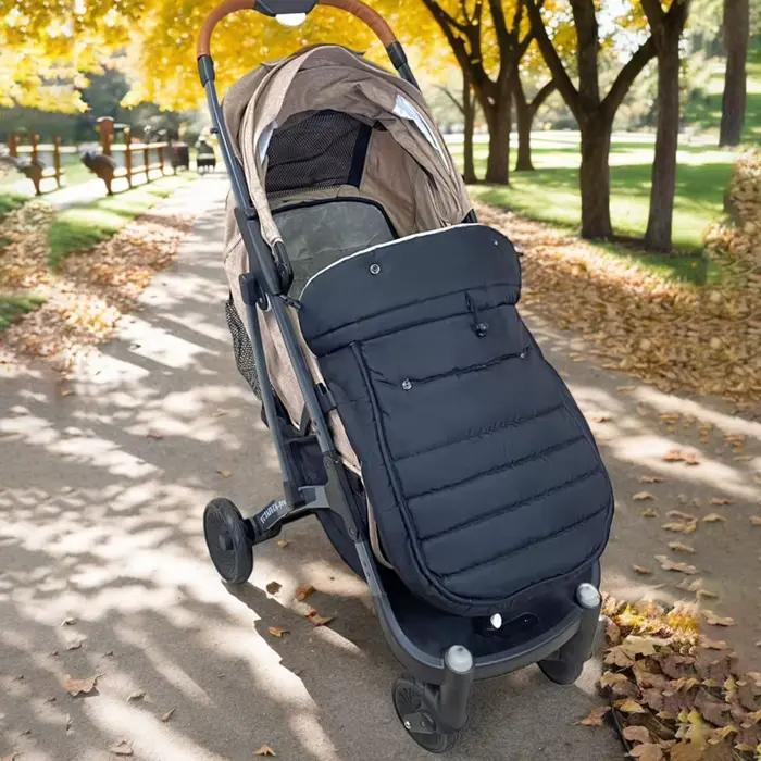 Sac de couchage d'hiver en lin et cachemire pour poussette de 6 à 36 mois isolation thermique bébé doublure polaire imperméable confort sécurité sortie en poussette