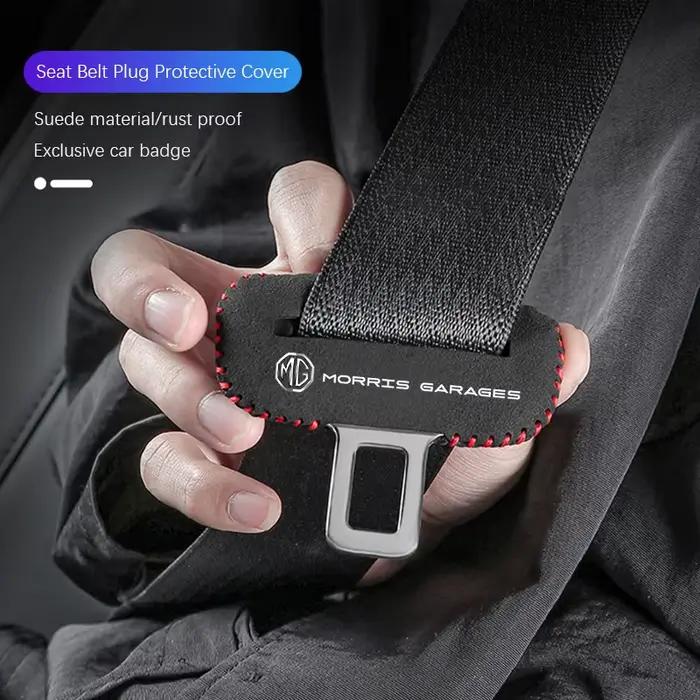 Couvercle de bouchon de ceinture de sécurité de voiture en daim