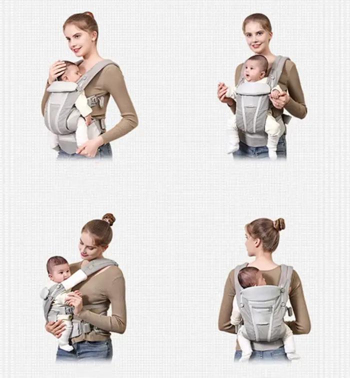Porte-bébé Egobaby Omni Breeze Toutes les positions de transport Maille respirante avec soutien lombaire et flux d'air amélioré (7-45 lb)