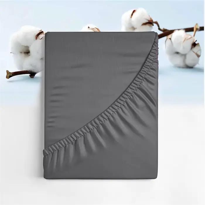 Drap-housse en coton 100% doux et respirant pour lit simple, double, king size et queen size occasions spéciales et quotidiennes