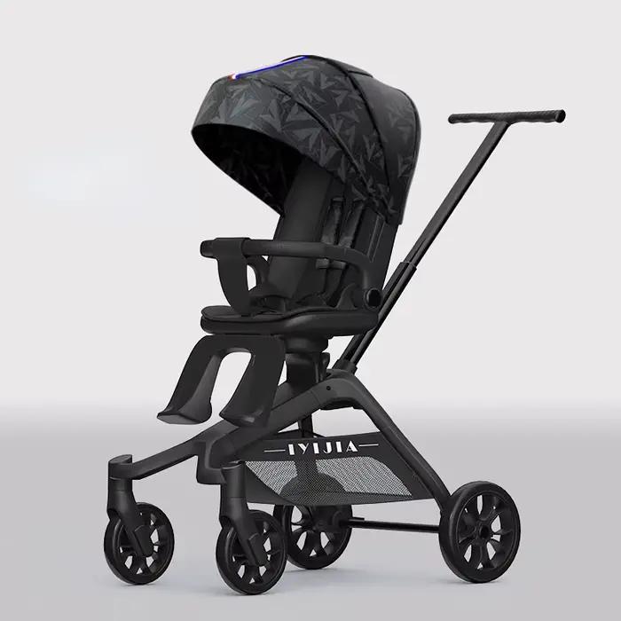 Poussette de voyage pliable pour bébé, légère, à quatre roues, portative