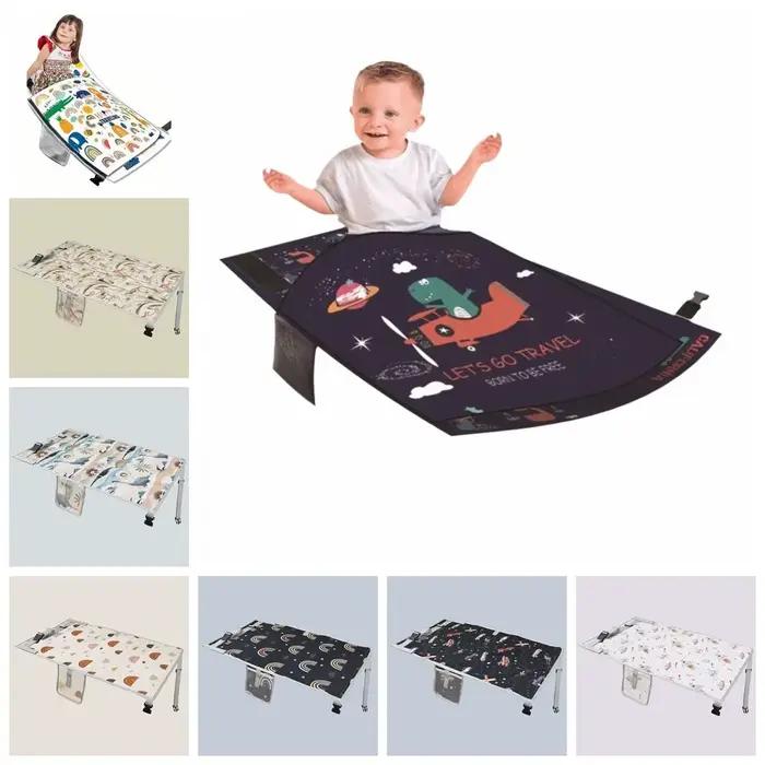 Lit d'avion de voyage portable pour enfants, repose-pieds confortable, rallonge de siège pliable pour voyages en avion et en voiture occasions spéciales