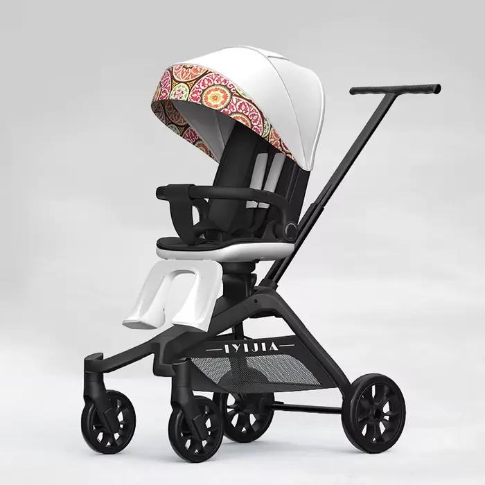 Poussette de voyage pliable pour bébé, légère, à quatre roues, portative