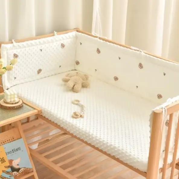 Pare-chocs de lit bébé doux en forme de dessin animé, protection anti-collision pour berceau de nouv