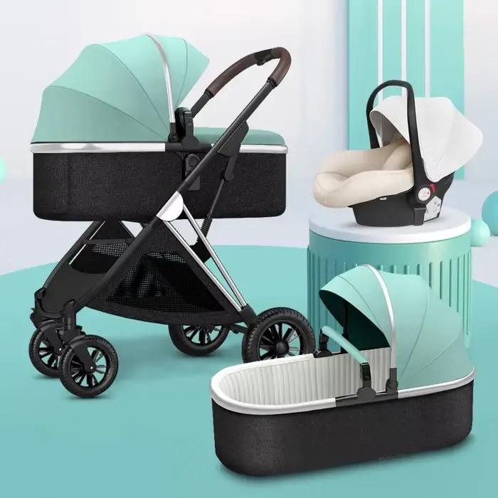 Poussette bébé 3 en 1 bébé Cariage voyage poussette bébé poussettes siège auto Newbron landau voyage