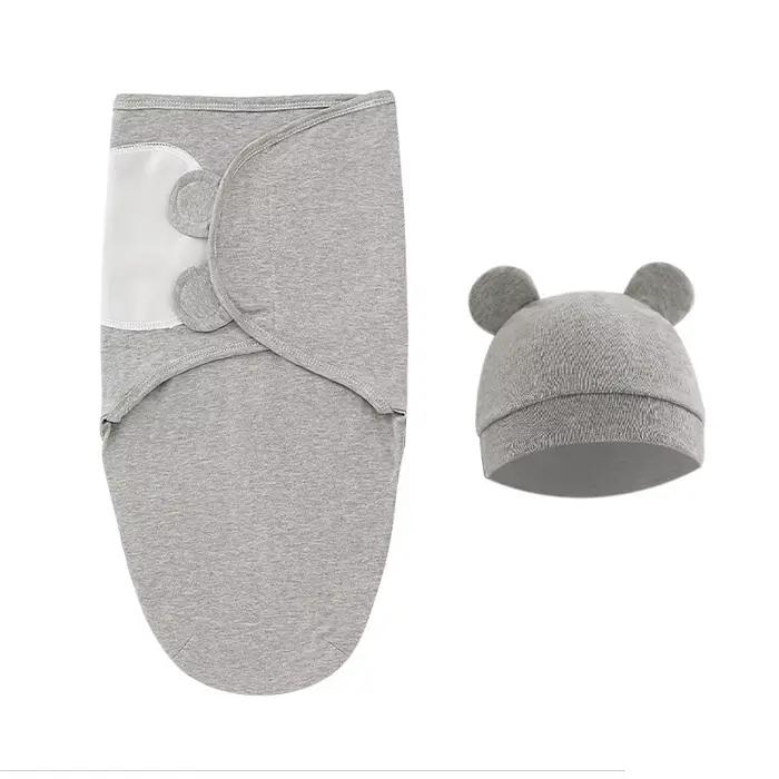 Sac de couchage en mousseline pour nouveau-né, ensemble de chapeaux/sac de nuit uniquement, couvertu
