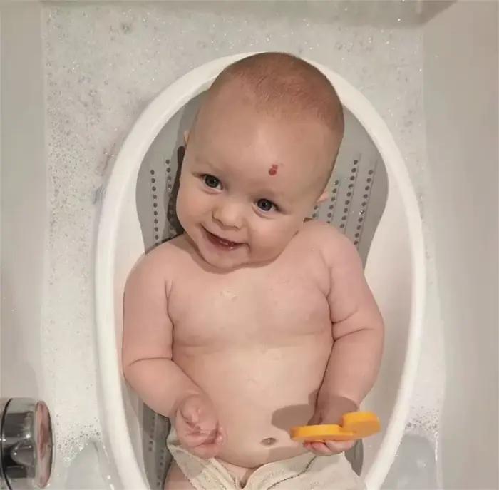 Baignoire pour bébé, Support en maille de Silicone, Base antidérapante, baignoire de natation pour b