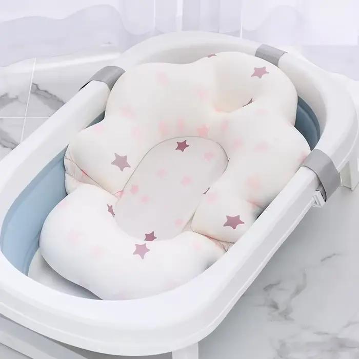 Tapis de bain pour bébé, siège de baignoire pour nouveau-né, support de baignoire pour bébé, coussin