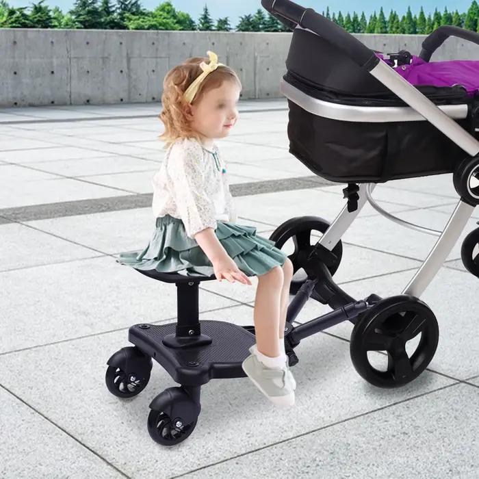 Planche de poussette universelle 2 en 1, planche de Buggy debout avec siège détachable, adaptateur d