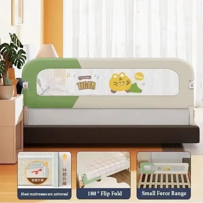 Garde-Corps de Lit Pliable pour Bébé, Barrière de Sécurité Portable pour Enfants, Barrière de Protec