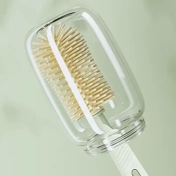 Brosse à biberon en Silicone pour bébé, ensemble d'outils de nettoyage portables à poignée droite 36
