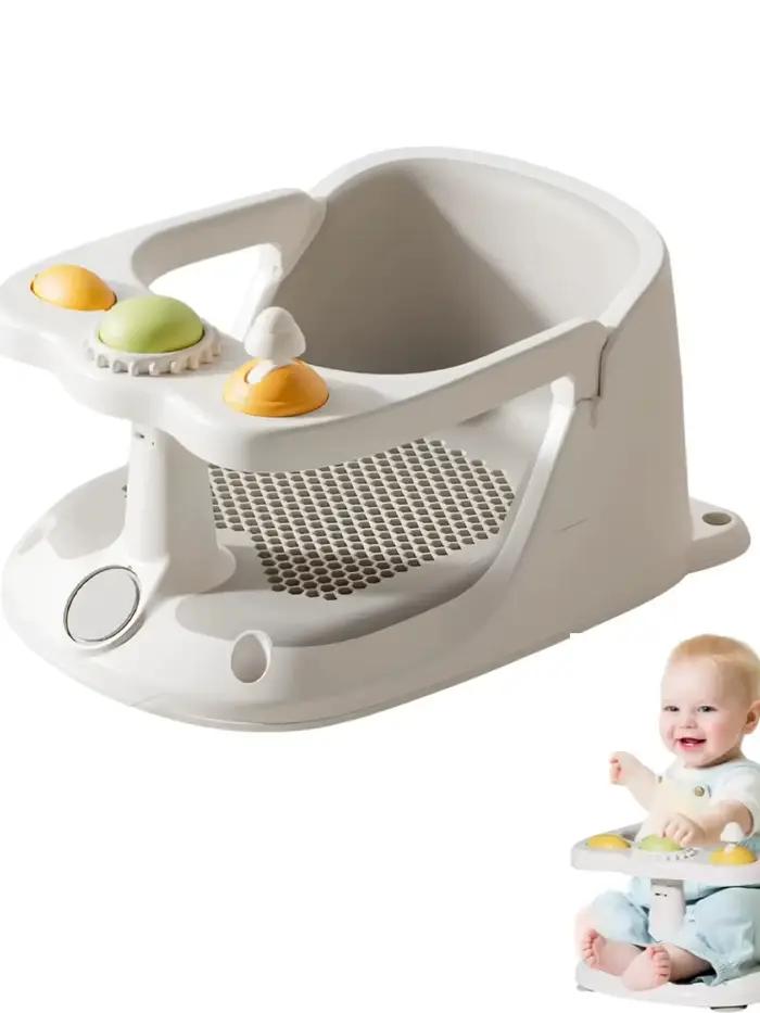 Siège de bain pour bébé, sièges de bain pour bébés assis pour bébés de 6 mois et plus, siège de baig