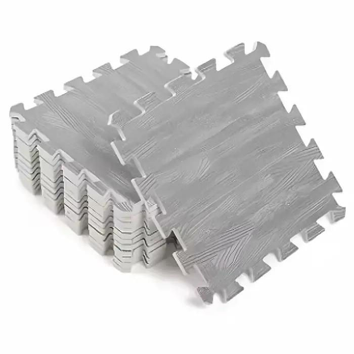 36 Pièces Tapis de Sol en Mousse Souple pour Bébé, Dalles de Puzzle Style Bois, Antidérapantes et Sû