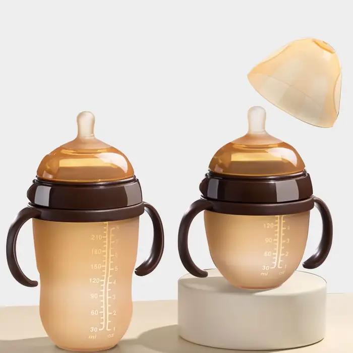 Biberons en Silicone Nano biberon avec poignée pour bébé sevrage biberon Anti-étouffement pour bébé