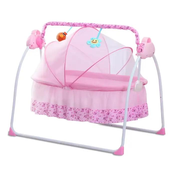 Berceau Électrique Intelligent pour Bébé, Chaise à Bascule Pliable, mir de Couchage