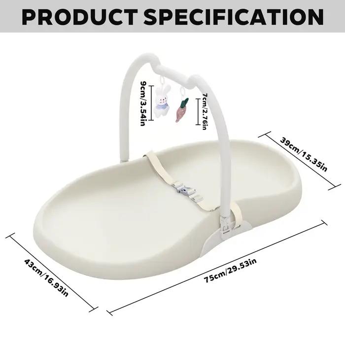 Matelas à langer pour bébé avec harnais de sécurité et étagère pour jouets d'oreille de chat, matela