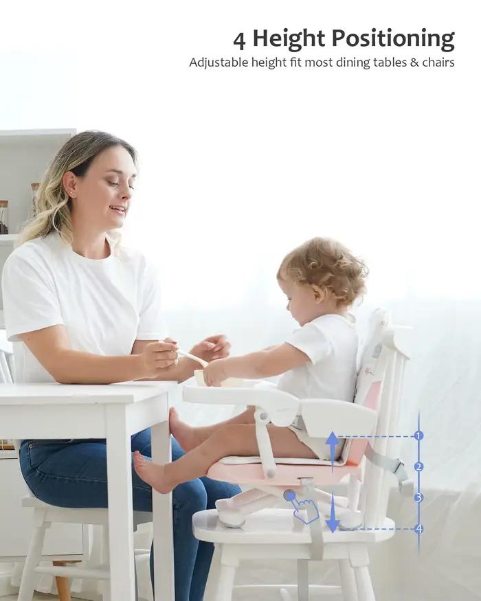 UBRAVOO Rehausseur, chaise haute portable et réglable avec plateau amovible pour enfants de 6 mois à