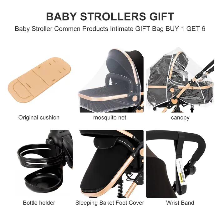 Poussette 3 en 1 pour bébé, paysage haut, avec siège auto, légère et chaude, multifonction, pour béb