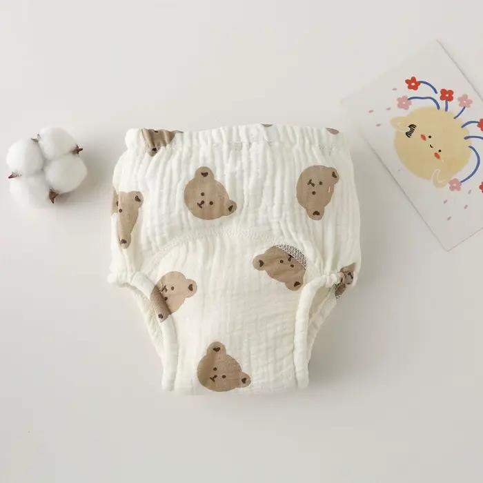 Nouveau coton bébé imperméable réutilisable pantalons d'entraînement bébé couche infantile Shorts co