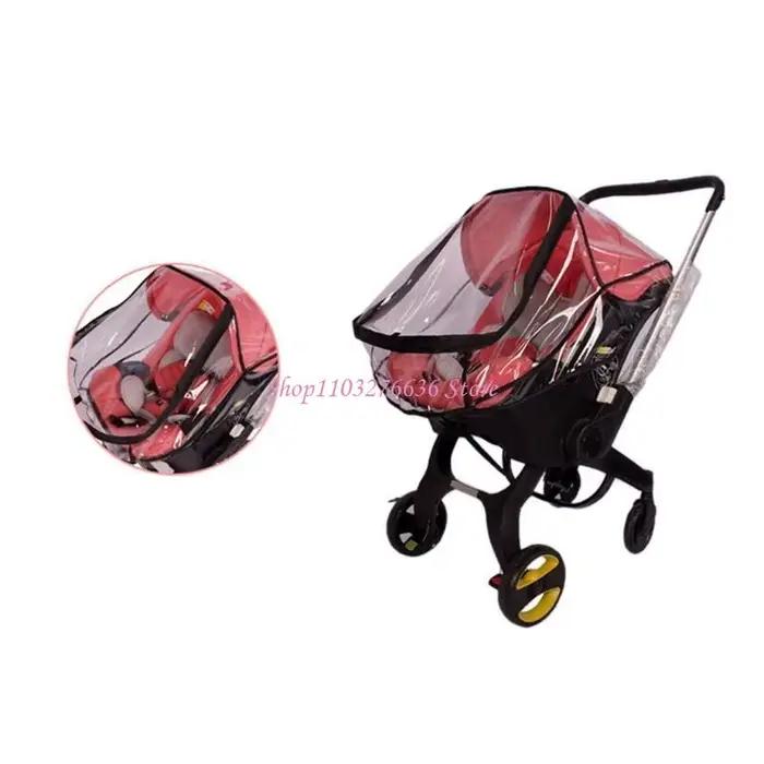 R6FD Baby Partroller Rain Couvre-bébé Car pour siège étanche à vent transparent