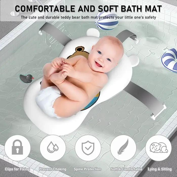 Baignoire écologique pour bébé avec coussin de bain, baignoire pliable portable avec indicateur de t