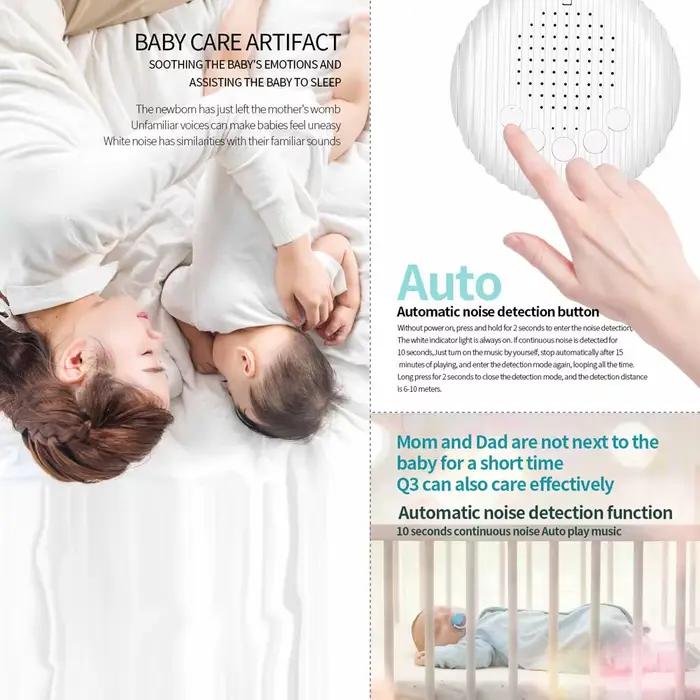 Machine portative de sommeil de bébé de Machine de son de bruit blanc 10 sons apaisants Volume régla