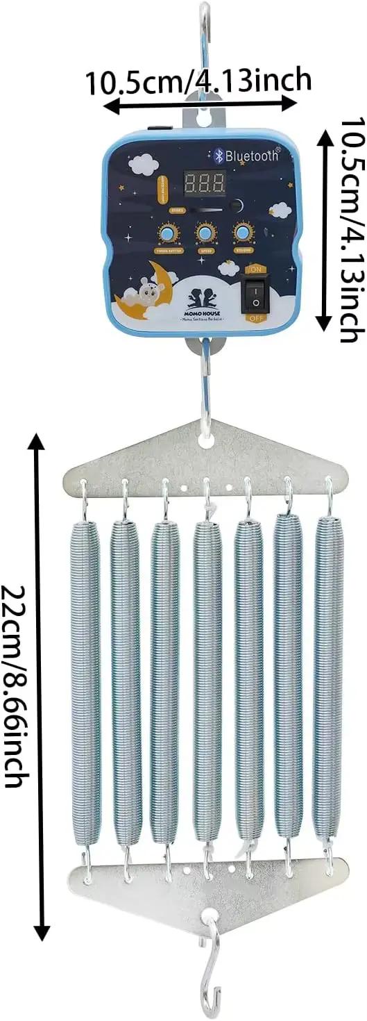 Berceau à ressort électrique capacité de charge pour bébé 19 kg suspendu 7 ressorts électrique bébé