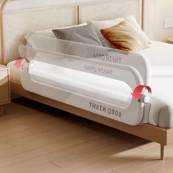 Barrière de sécurité pour lit de bébé adaptative en tissu oxford et acier, protection latérale pour berceau, sécurisation de la chambre de bébé de 0 à 6 ans pour une nuit paisible
