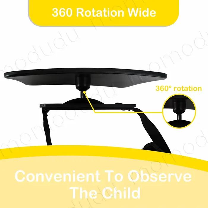Miroir de voiture pour bébé 360 ° Miroirs de siège de voiture rotatifs
