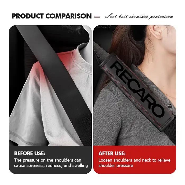 Protège-épaules en cuir pour ceinture de sécurité de voiture