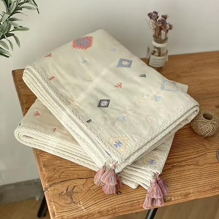 Couverture en Coton Biologique à 6 Couches pour Poussette de Bébé