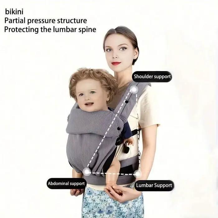 Porte-bébé simple pour nourrissons et tout-petits, porte-bébé léger, multifonctionnel à maintien frontal, confortable et doux, facile à utiliser pour les sorties et les voyages, un cadeau pour bébé