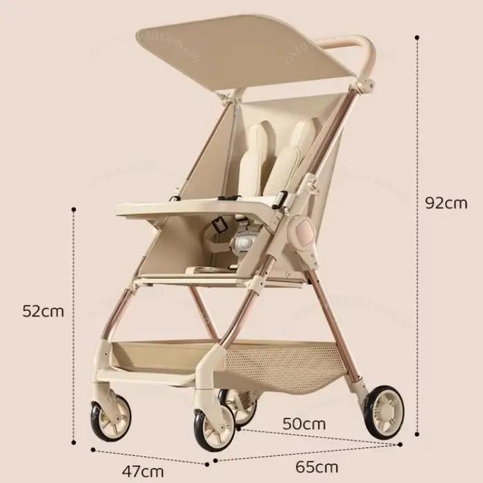 Poussette bébé ultra-légère pliable avec dossier réglable