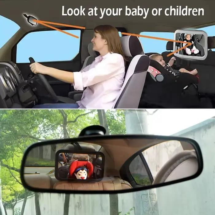 Miroir réglable pour bébé en métal support pour appui-tête siège arrière de voiture voyages tranquilles et sécurisés occasions spéciales