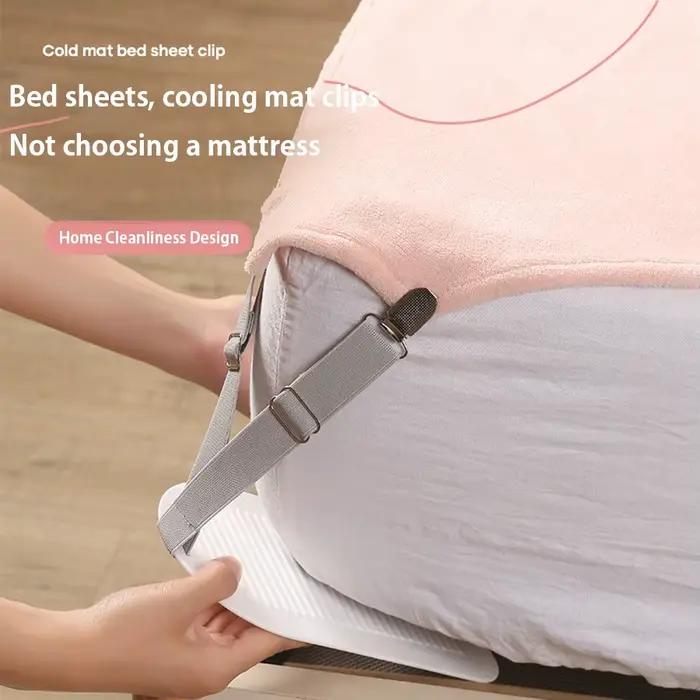 Attache antidérapante réglable en plastique PP rouge pour literie drap matelas canapé coussin couette invisible durable usage facile entretien simple cadeau occasion spéciale
