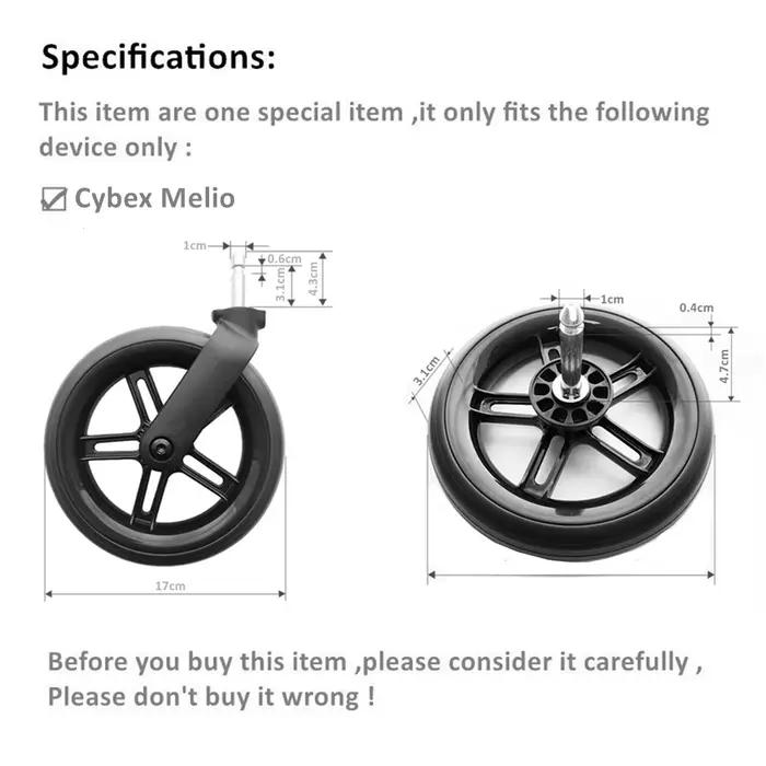 ALWAYSME Roue avant/arrière pour Cybex Melio